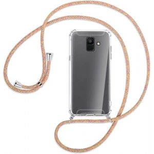SIMao Collier pour Samsung Galaxy A8 2018 Coque Transparent Silicone Housse avec Cordon de Collier Necklace Lanyard Case &Eacute;tui de T&eacute;l&eacute;phone avec Cordon Collier Coque pour A8 2018,Arc en Ciel (SIMao, neuf)