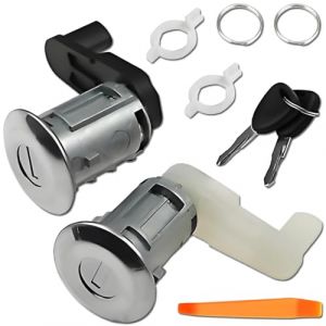 ZAMDOE 7701468981 Kit Cylindre de Serrure de Porte pour Megane I [1996‑2003] pour Scenic I [1996-2003] pour Clio II [1998-2005] pour Thalia [1998-2005] Porte Avant Gauche et Droite 2 cl&eacute;s (ZAMDOE, neuf)