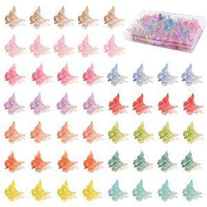 50pcs pinces à cheveux papillon, mini pinces à cheveux papillon pour filles pinces à cheveux papillon petites pinces à cheveux papillon pinces à cheveux mignonnes pour femmes et filles (multicolore) (LECTNORE FR, neuf)
