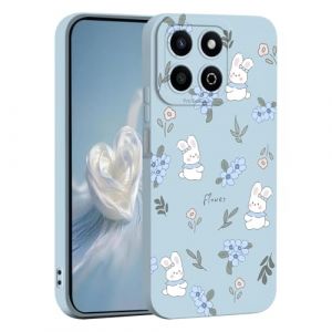 YUEQIAN Coque Silicone Liquide pour Honor 200 Smart/Honor X7c 4G, Tr&egrave;s Mince Givr&eacute;e Douce TPU Bumper Antichoc Housse, Dessin Anim&eacute; Mignon et Motif de Coeur Femme Mode &Eacute;tui - i03 (YUEQIAN-EU, neuf)