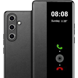 Fciaeytou Coque pour Samsung S23 Plus Etui &agrave; Rabat pour Samsung Galaxy S23 Plus Coque Clapet Protection S23 Plus Flip Case Folio Clear View Cover 360 Full Body Antichoc Mince Housse 5G/6.6" (Noir1) (ZhuChuangYouSuJiaoZhiPinYouXianGongSi, neuf)