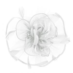 Chapeau bibi &eacute;l&eacute;gant pour femme - Bibi exquis pour femme - Pour cocktail, th&eacute; et mariage - Blanc - Taille unique (jksmyx, neuf)