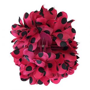 Flamenco Pince à cheveux espagnole Rose Pois noirs (Robe Espagnole, neuf)