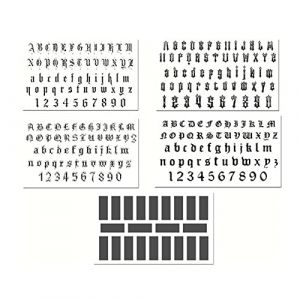 faux tatouage， Tatouages ​​Temporaires,5 Feuilles Autocollants De Tatouage Temporaire Alphabet Lettres Anglaises Gothiques Faux Tatouage Kit De Tatouage De Nom DIY, Noir, S (YTBHSHXZ, neuf)