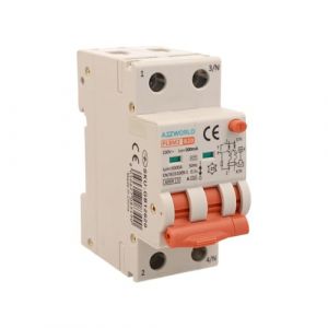 Interrupteur diff&eacute;rentiel magn&eacute;tothermique type A 300mA 20A B20, bipolaire 2P r&eacute;el (NO 1P+N), courbe B 6kA, double levier avec diagnostic visuel, 2 modules DIN, s&eacute;rie PL8M2 (A2ZWORLD-FR, neuf)