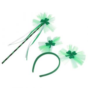 SAFIGLE Set Bandeau et Baguette pour Garçon Fille Accessoire et Confortable pour Fête Saint Patrick Déguisement Carnaval Décoration Cheveux Festive (Grand Di, neuf)