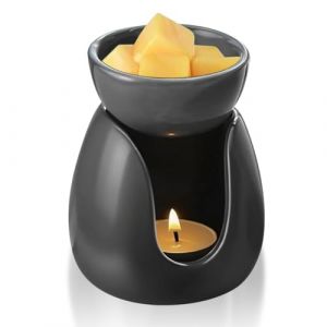 FYting Bruleur Fondant,Brule Parfum,Bruleur Bougie,Diffuseur en C&eacute;ramique, R&eacute;chaud &agrave; Huiles Essentielles, R&eacute;chaud daromath&eacute;rapie,Bougeoir pour Halloween, No&euml;L, Anniversaires (Noir) (WcxFLY, neuf)