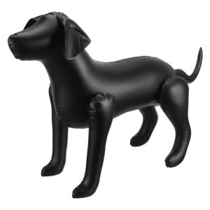 SHINEOFI Mannequin Gonflable pour Chien Pr&eacute;sentoir pour V&ecirc;tements d'animaux De Compagnie Pr&eacute;sentoir pour Chien Mignon Accessoires De Comptoir pour D&eacute;corations d'animaux en PVC Noir (Long Pavilion, neuf)