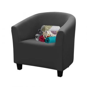 FIGOOO Housse de Fauteuil Cabriolet 1 Place Housse de Fauteuil Extensible Club Universel Amovible Lavable Couverture de Fauteuil Chesterfield Protecteur de Fauteuil pour Salon Tub Chair,Gris (FIGOOO, neuf)
