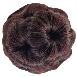 Chignon chignon chignon &agrave; clipser fleur perruque pour femme avec aspect naturel clip solide pour occasion formelle coiffure (huiouer, neuf)