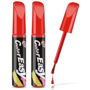 KEMUZ 2 Pi&egrave;ces Crayon Anti Rayure, Stylo Peinture Voiture,12 ml Rayures R&eacute;paration Peinture, Stylo R&eacute;paration des Rayures Auto,Stylo Retouche Voiture, pour Motos (Rouge) (WEIWEIHAI, neuf)