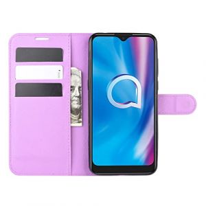 Kezaizhe Coque for Alcatel 1S 2020 Housse en Cuir PU TPU Magn&eacute;tique Protection &eacute;tui for Alcatel 1V 2020 / 3L 2020 / 3V 2020 Telephone Portable Portefeuille Fonction Support (Purple) (Shenpai, neuf)