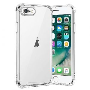 gueche Coque pour iPhone SE 2022, iPhone SE 2020, iPhone 7, iPhone 8, Transparente Silicone TPU Bumper Housse Case Cover, Anti-Jaunissement & Anti-Rayures, Dos Rigide pour iSE3 2022/SE2 2020/7/8 (Garden-EU, neuf)