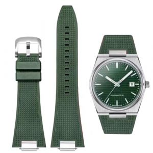 AIYIRUO Bracelets de Montre Tissot PRX Series Powermatic 80,12mm Bracelet en Caoutchouc Souple avec un Adaptateur en M&eacute;tal Quick release, Tissot PRX Series Montres Bracelet Hommes T137.407/410 (HAIRUOZE, neuf)