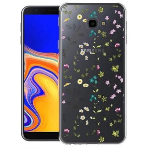 Pazpnoy Coque pour Samsung Galaxy J4+/J4 Plus,Transparente &Eacute;tui avec Exquis Motif Fleur Dessin,Housse TPU Ultra Mince, Silicone Femmes Antichoc Protection Case Cover-4 (Yanzyo, neuf)
