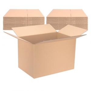 verpacking Lot de 100 cartons d'exp&eacute;dition pliables DHL - 600 x 400 x 400 mm - KK-107 - Double cannelure - Hauteur variable &Atilde; 200 et 300 mm (verpacking, neuf)