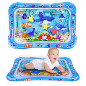 Tapis Eau Bebe Eveil, Tapis d'eau Sensoriel Bébé pour Tout-Petits, Tummy Time Tapis Eveil Eau Aquarium Bebe Gonflable, Cadeau Jouet Bebe 3 6 9 Mois (TOTHMRSIX Kft., neuf)