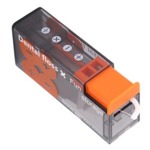 Generic &Eacute;tui &agrave; Fil Dentaire Compact, Support de Choix de Fil Facile &agrave; Utiliser pour les D&icirc;ners entre Amis, Conception Portable (orange noir) (Ongoion, neuf)