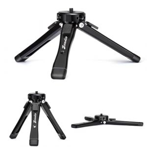 Zeadio Trépied Métallique Mini Compact Professionnel - Trépied de Table Universel pour Appareil Photo, Gimbal, Caméra d'action, Caméscope, Microphone, Lumière LED, etc. (Charge Max 40kg) (Zeadio FR, neuf)