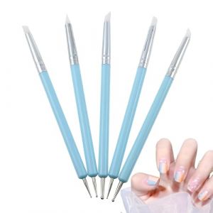 Outils &agrave; ongles en silicone &ndash; Outils de sculpture &agrave; double pointe en silicone | Pinceaux en c&eacute;ramique, stylo &agrave; pointe pour le Nouvel An chinois, la Saint-Valentin, la f&ecirc;te des m&egrave;res (gintzita, neuf)