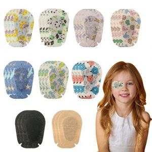 KASESSS 27 Pièces Cache Oeil Enfant, Patchs Adhésifs Respirants pour les Yeux pour Enfants, Colorés Dessin Animé Cache Oeil Enfant, Pansements Oculaires, Eyepatch pour Enfants Souffrant D'amblyopie (KASESSS, neuf)
