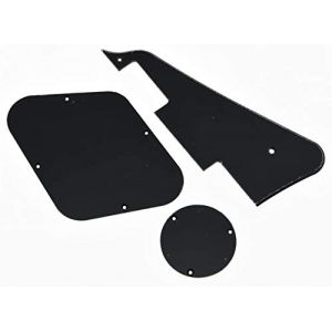Dopro Plaque de plaque d'immatriculation noire solide 1 couche LP Pickguard et plaque arrière pour Gibson Les Paul (Dopro E-commerce, neuf)