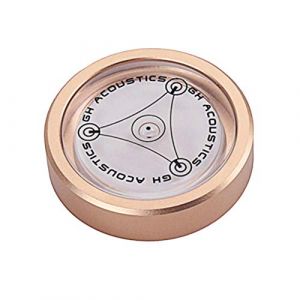 DollaTek Alloy LP Disque Stabilisateur Platine Vinyle Niveau à Bulle équilibré pour Accessoires de Vibration Phonograp Disque Vinyle - d'or (DollaTek, neuf)