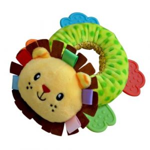 ciciglow Anneau de Dentition en Peluche pour b&eacute;b&eacute;, Jouet Mignon de Lion de Dessin anim&eacute;, Stimule L'audition, la Perception des Couleurs, Anneau de Dentition Doux pour le D&eacute;veloppement de L'enfant (Yanmissya, neuf)