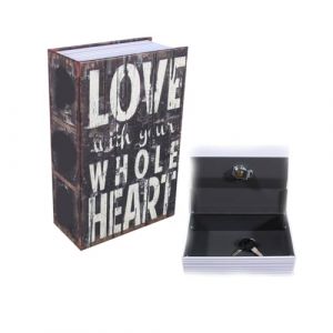 HERCHR Coffre-Fort De Livre avec Serrure &agrave; Cl&eacute;, Livre De D&eacute;tournement De Petite Taille, Coffre-Fort Portable en M&eacute;tal, Coffre-Fort Cach&eacute; pour Livre Secret, Livre De D&eacute;tournement De Dictionnaire(#1) (KnowStoree, neuf)