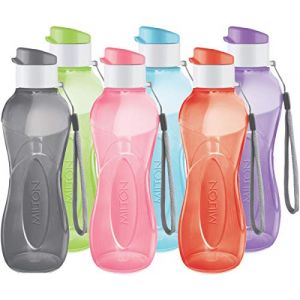 MILTON Gourde Enfants, Réutilisable 354 ml, petite Gourde en Plastique, Large Ouverture, sans BPA et Anti-Fuite, avec Poignée Sangle, Gourde Sport pour Cyclisme, Camping, Randonnée et Yoga (S&R Brands UK, neuf)