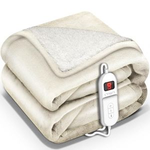 sinnlein® Couverture chauffante 180 x 130 cm avec arrêt Automatique | Couverture électrique avec 9 Niveaux de température | Couverture Douillette Lavable (DWD-Company, neuf)
