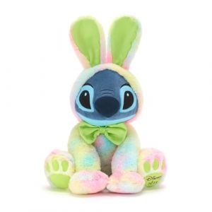Disney Store Official Peluche Stitch Pâques, Lilo & Stitch, 45 cm, déguisement Lapin tie and Dye avec nœud Papillon Vert, Disney 2025" sous Le Pied, Convient dès la Naissance, adapté à Tous Les âges (Made4MyHome, neuf)