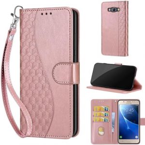 Coque pour Samsung Galaxy J5 (2016) &Eacute;tui, avec Fentes pour Cartes Magn&eacute;tique Antichoc Cuir Portefeuille Etui Housse pour Samsung Galaxy J5 (2016) Rose Or (WGR Global Business, neuf)