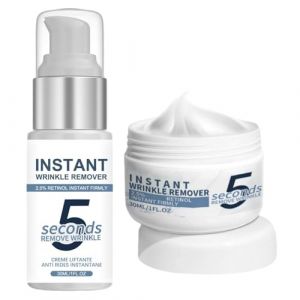 Ensemble De Soins Anti-Rides 5 Secondes Au Rétinol,Wrinkle Power,Creme Anti Rides Femme,Creme Liftante Anti Ridés Instantané,Créme Lifting Immediat Visage,Combleur De Ridés Immediat (BaiYuZ, neuf)
