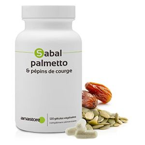 SABAL PALMETTO et pépins de courge * 440 mg / 120 gélules végétales * Appareil urinaire, Prostate (ANASTORE BIO, neuf)