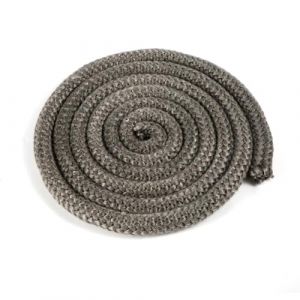 NQEUEPN Joint Tressé pour Insert et Poêle 15mm x 2,5m, Imprégnée de Graphite Joint d'Étanchéité en Fibre de Verre Corde de Joint de Cheminée Remplacement pour Poêles à Bois Cheminées (Jenniy, neuf)