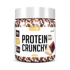 Quamtrax | Protein Crunchy (500g) | Gâteaux | Billes de céréales protéinées enrobées de chocolat ! - Chocolat noir et blanc (FITADIUM, neuf)
