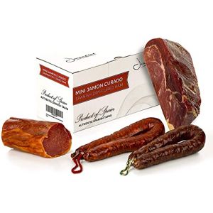 Jambon Serrano Cru Désossé Grande Réserve Version environ. 1 Kg + Lomo (Longe) Duroc Naturel 250 gr + Chorizo Paprikawurst 200 gr + Saucisson (Salchichón) Serrano 200 gr - Jamonprive Premium (JAMONPRIVE, neuf)