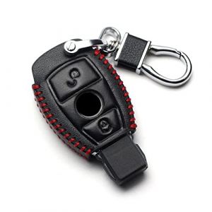OTMIK Etui de protection en cuir pour cl&eacute; intelligente de voiture Porte cl&eacute;s Sac &agrave; cl&eacute;s pour Mercedes Benz CLS CLA GL R SLK AMG A B C Classe S Coquille de cl&eacute; Accessoires (2 Boutons) (Otai, neuf)