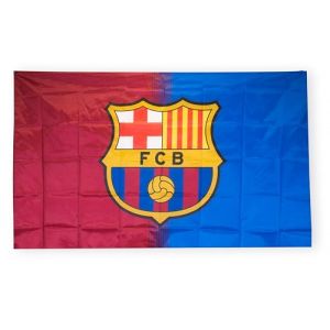 Hy-Pro Drapeau officiel de Barcelone 1,5 x 0,9 m &ndash; Banni&egrave;re de football en polyester pour la maison et les matchs &ndash; &Eacute;quipement de supporters avec grand blason et d&eacute;tails rouges et bleus du Barca (Miller Rock, neuf)