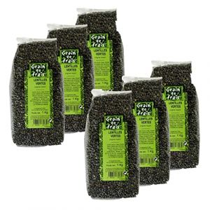 Lot 6x Lentille verte - Sachet 1kg (Toilinux, neuf)