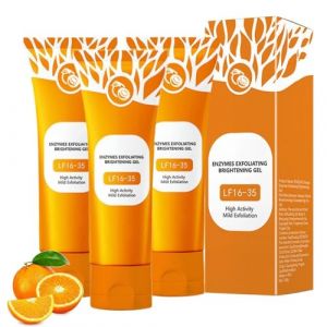 Gel Exfoliant Orange Pour Le Visage,Gel Exfoliant Orange,Gelee Eclaircissante Gommage,Gommage Visage Aux Enzymes Purifiante,Nettoyage En Profondeur,Réduire Les Points Noirs & Pores Dilatés (3PC, 50g) (BaiYuZ, neuf)