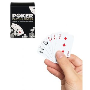 Mini Jeu de Cartes &agrave; Jouer 54 cartes &ndash; Format Voyage 6x4 cm &ndash; Poker, Solitaire, Bataille, Belote, Bridge, Blackjack &ndash; Jeu de Poche Compact pour Enfants, Adultes, Familles, F&ecirc;te, Cadeau (Mister Curiosities - Vendeur Fran&ccedil;ais, neuf)
