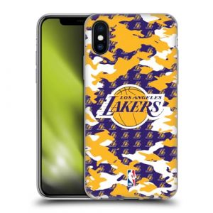 Head Case Designs sous Licence Officielle NBA Camouflage Los Angeles Lakers Coque en Gel [Protection de Qualit&eacute; Militaire] Compatible avec Apple iPhone X/iPhone XS (eCell, neuf)