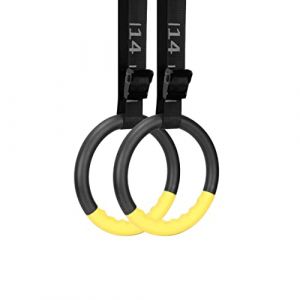 BOOSTEADY Set d'Anneaux de Gymnastique Professionnels - Anneaux Olympiques avec 4,6m Sangle en Nylon Réglable, Anneaux Traction ABS Antidérapant pour Ringe Gym Intérieur & Extérieur (Jusqu'à 1200 lbs) (Boosteady, neuf)