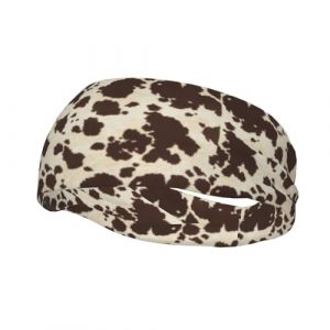 Bandeau de sport &agrave; pois marron &ndash; Bandeau de sport polyvalent pour enfants et adultes, bandeau r&eacute;glable (JUNGTae, neuf)