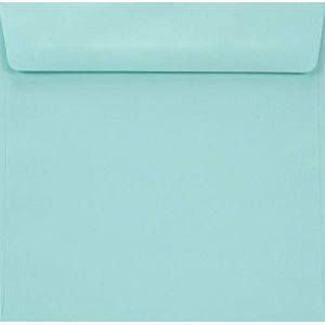 Netuno 100 enveloppes carrées bleu clair 155x155mm rabat droit Burano Azzurro 90g enveloppes élégantes enveloppes colorées de haute qualité pour cartes de vœux invitations mariage anniversaire Noël (netuno, neuf)