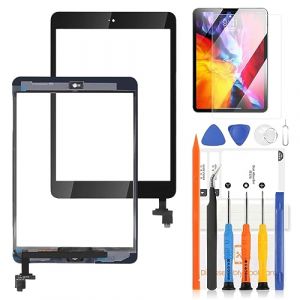 &Eacute;cran tactile pour iPad Mini 1 2 1ST 2&egrave;me g&eacute;n&eacute;ration Digitizer &Eacute;cran A1432 A1454 A1455 A1489 A1490 A1491 &Eacute;cran Tactile Remplacement Kit de R&eacute;paration avec Accueil Bouton et IC(Non LCD Display) (Black) (btrade-eu, neuf)