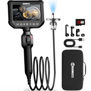 KAIWEETS Camera Endoscopique, 4.3" 1080P HD Endoscope avec Molette de D&eacute;filement, Rotation Bidirectionnelle &agrave; 210 &deg;, 1,5M Cam&eacute;ras D'inspection IP67 &Eacute;tanche pour l'inspection Automobile et de Tuyaux (KAIWEETS Direct FR, neuf)