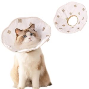 LOMSUXA Collerette pour Chat Anti Lechage Rréglable Anti Grattage Collerette Chat en Respirant Après Chirurgie Protection Cône Collerette Élisabeth Collier de Récupération Souple (XS) (SHUFANG UK SHOP, neuf)